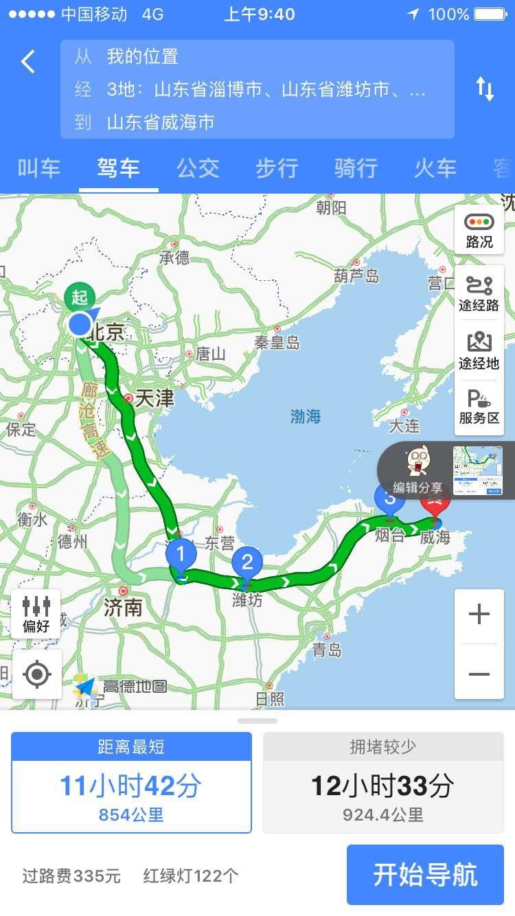 山东沿海自驾游