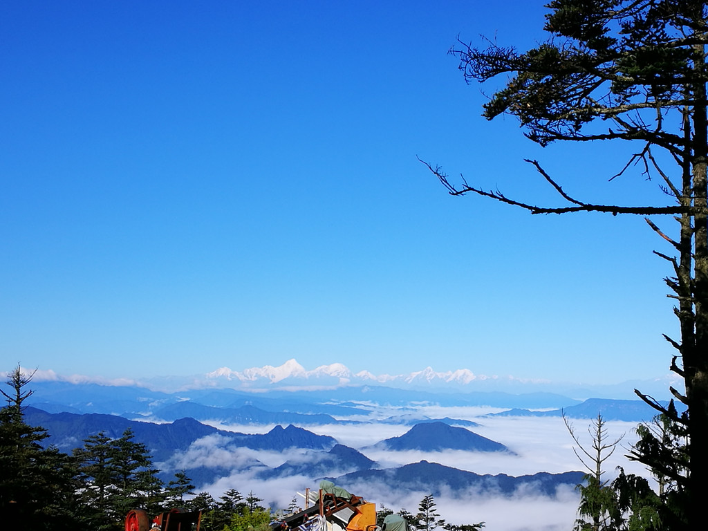 今天,峨眉山金顶的天气超好,本来以为是小雨的(天气预报,近段时间都