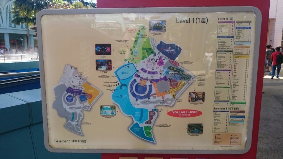 环球影城地图 圣淘沙
