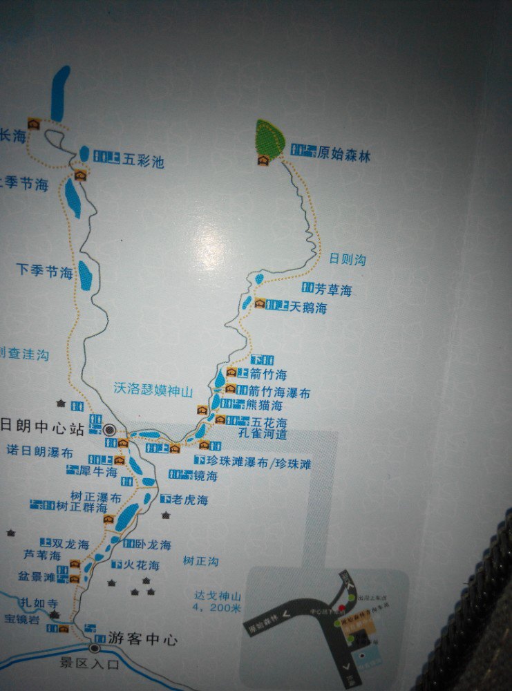 九寨沟线路图 九寨沟风景区