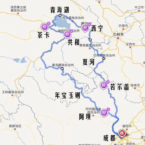跨四川,青海,甘肃三个省份,大致是这样的 day1  成都—白石羌寨