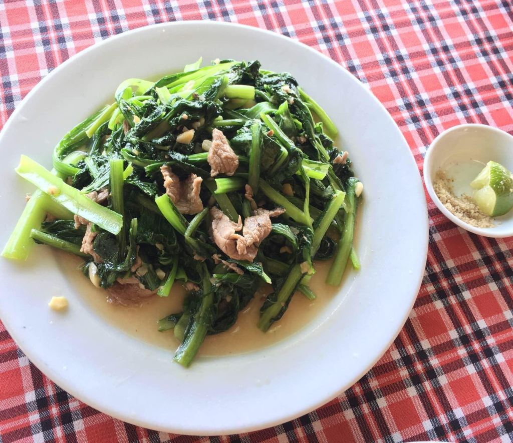                  苦菜炒肉,巨苦