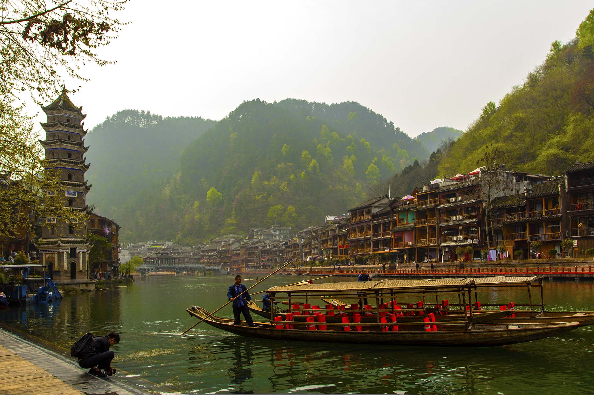 沱江景色 凤凰