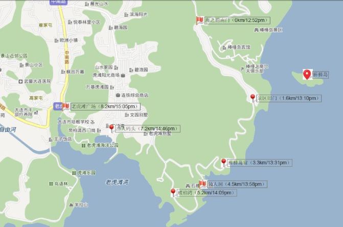 具体路线计划如下: 《滨海路东段》 起自棒棰岛景区入口,即海之韵公园