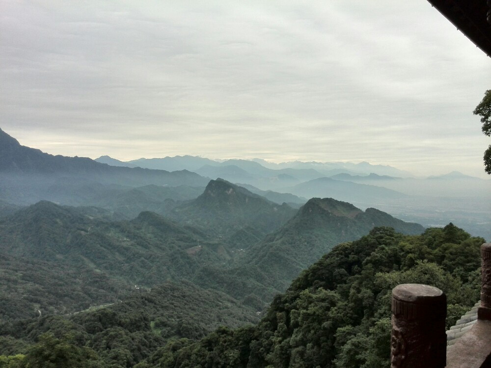 青城山风景很好,山上树木茂密,就是走路走的腿肚子疼