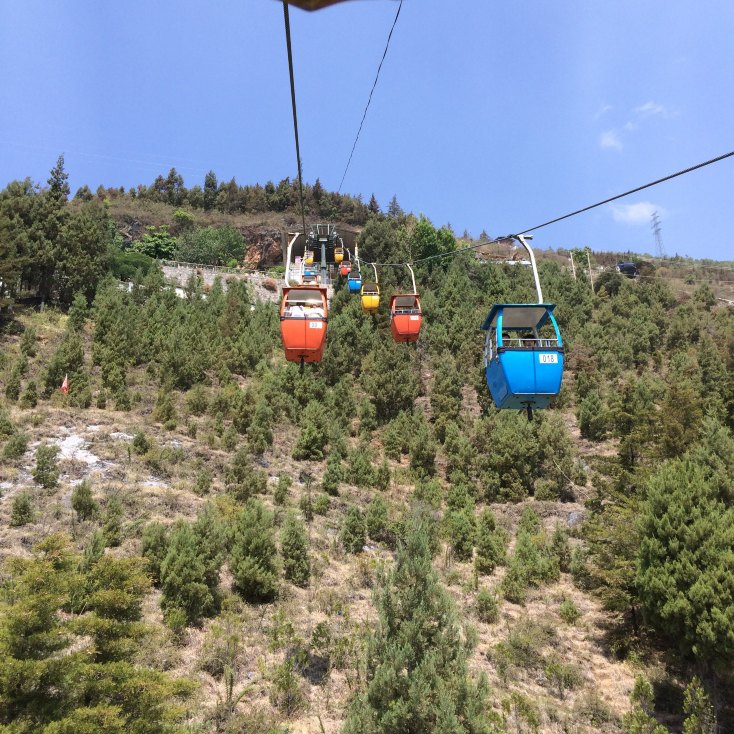 苍山索道,在上面可以俯视大理,美景尽收眼底