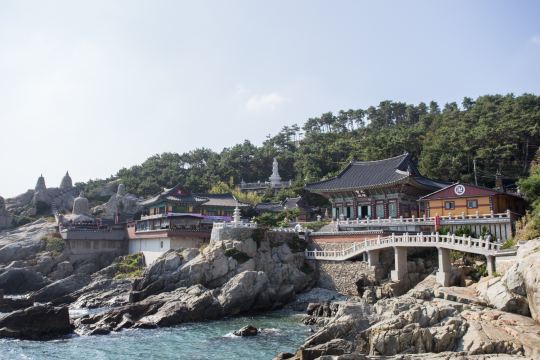 釜山海东龙宫寺海云台海水浴场五六岛太宗台一日游乐天免税店