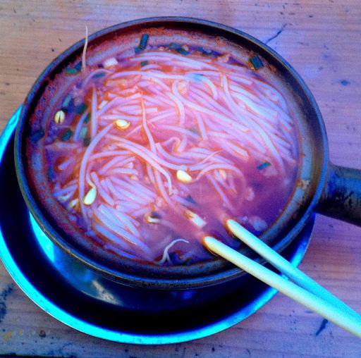 这是当地的酸汤粉,吃完你依然会觉得很饿.