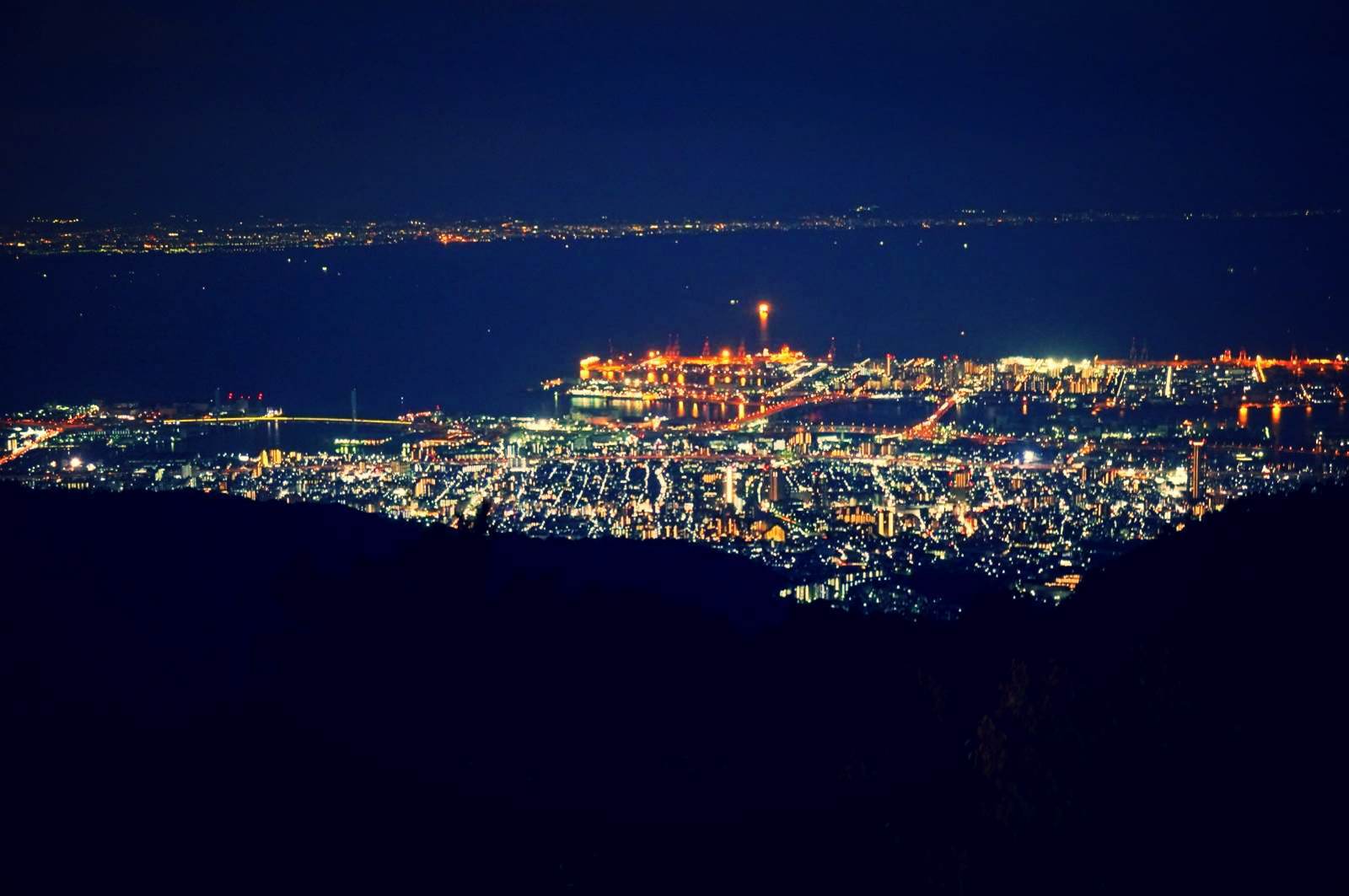 價值六千萬元的夜景那一點是神戶塔 六甲山夜景