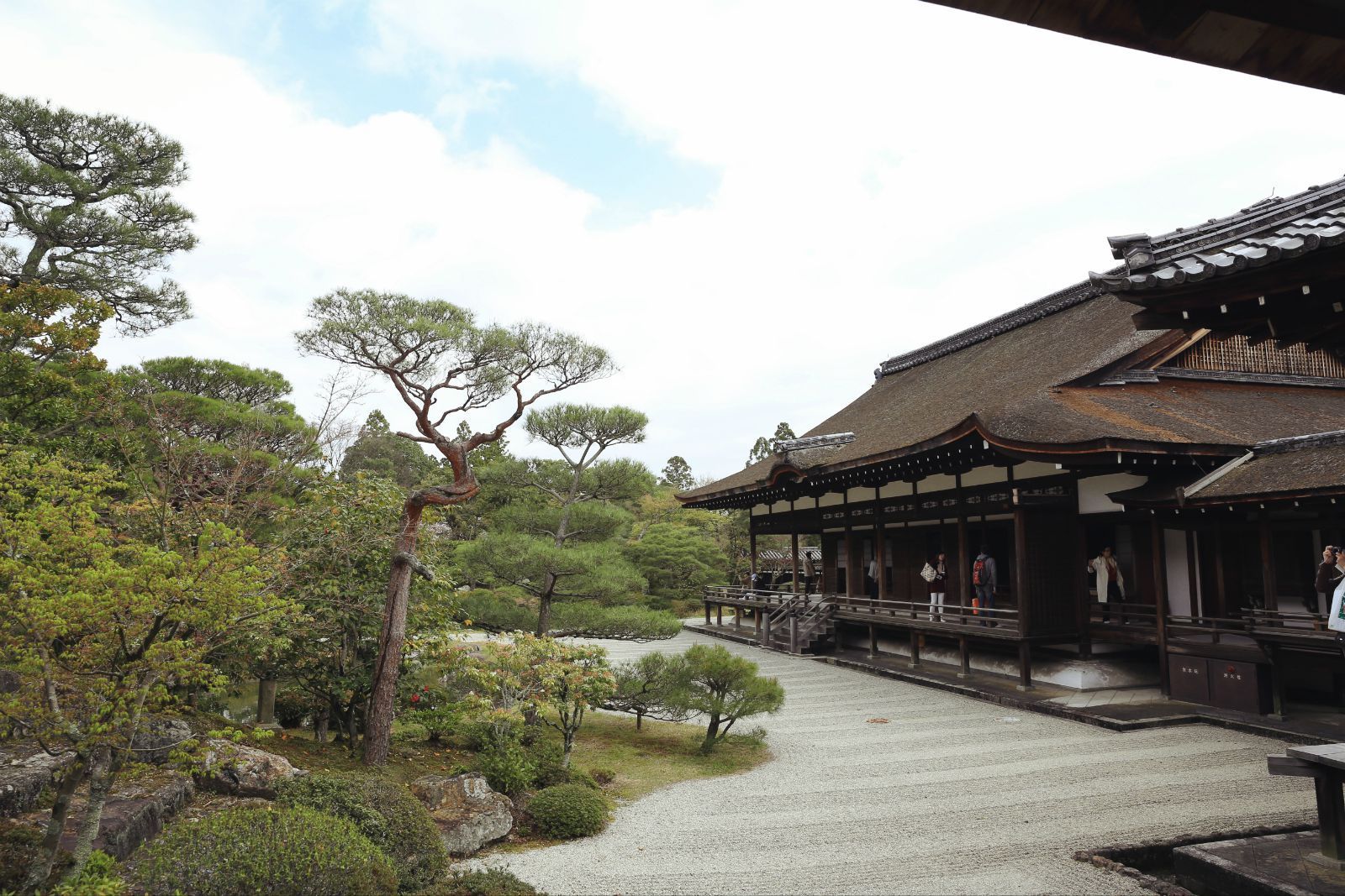 御庭里是典型的日本庭院,曲折的木回廊非常复古