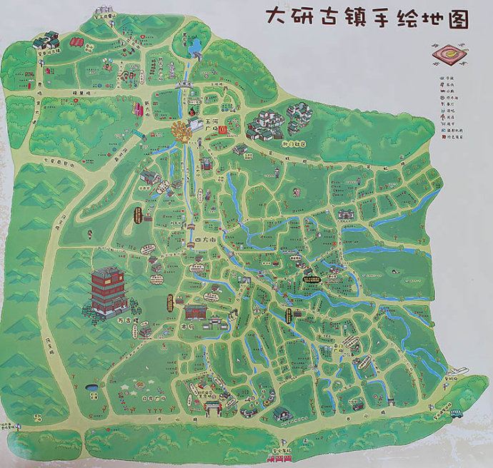 大研古城地图图片