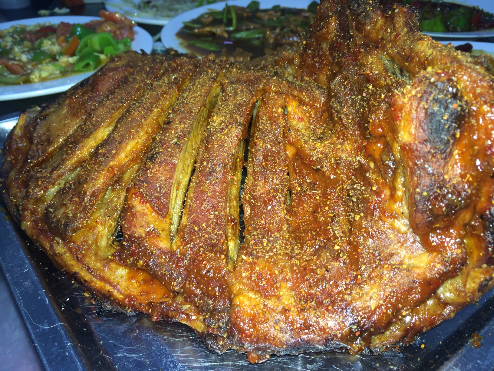 烤羊排,巨好吃.