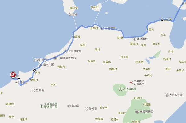 苏州太湖金庭西山镇烧烤自驾一日游